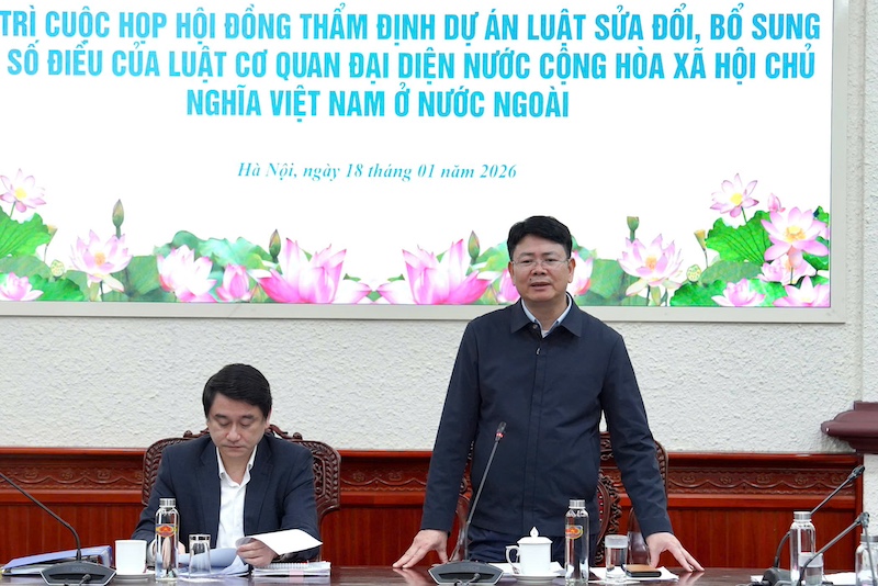 Thẩm định dự án Luật sửa đổi Luật Cơ quan đại diện Việt Nam ở nước ngoài